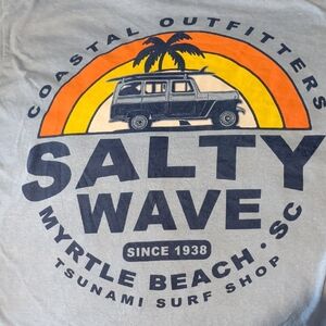 Gray Salty Wave Graphic Tee